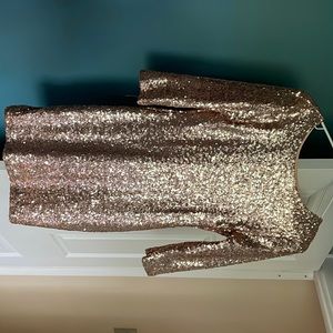 Lulu’s Blush Sequin Cocktail Dress